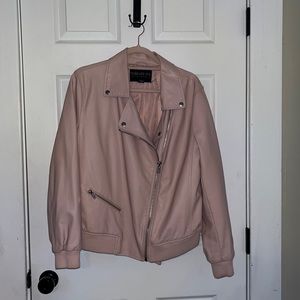 Light Pink Moto Style Jacket- Faux Leather, Forever 21+ 1x